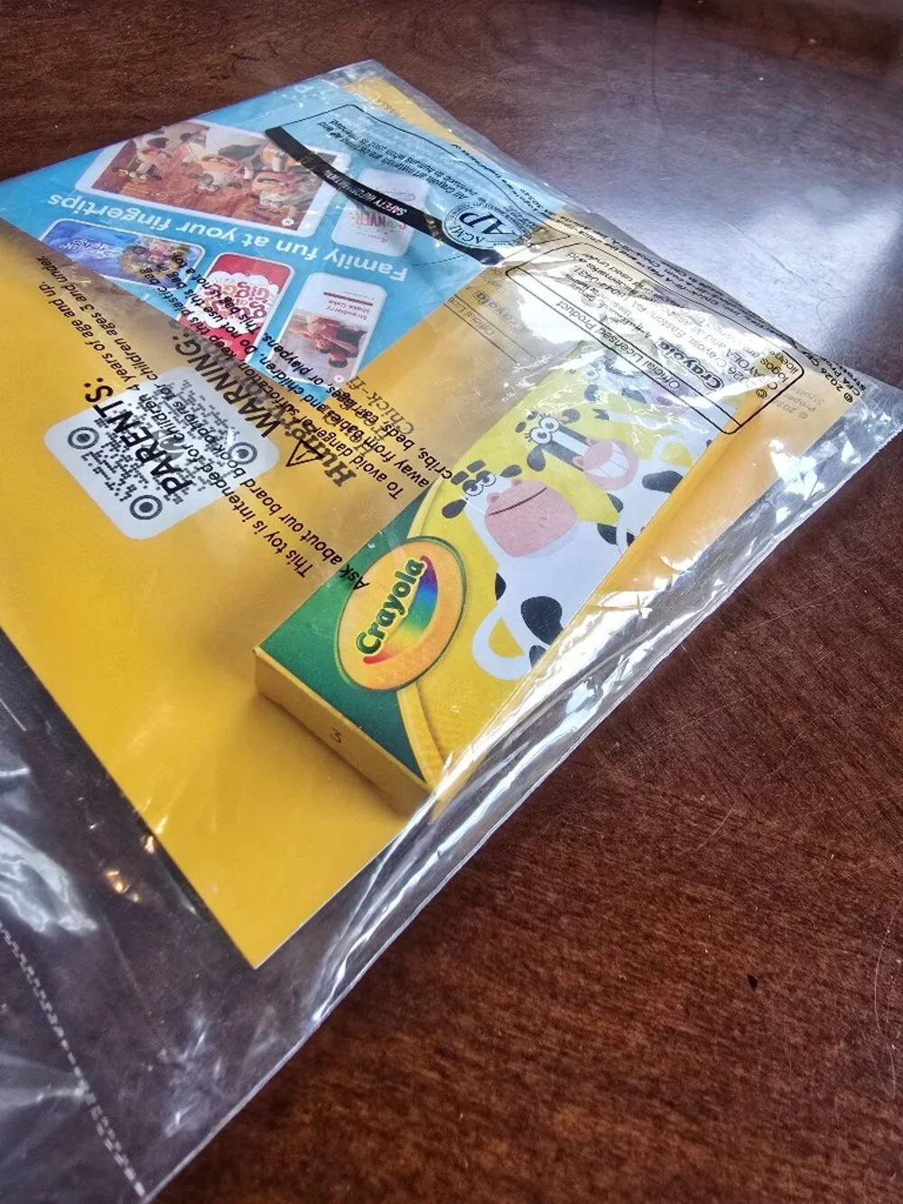 Chick-fil-A Crayola Play Kids Meal Toy Moo Missions Activity Book & Crayons Set